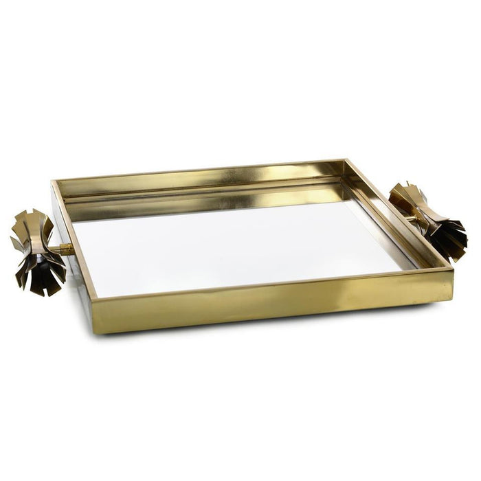 John Richard Square Brass Mirrored Tray I