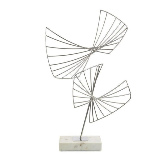 John Richard Abstract Sculpture on Cream Marble Base