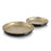 John Richard Set of Two Hammered Gold and Black Aluminum Trays
