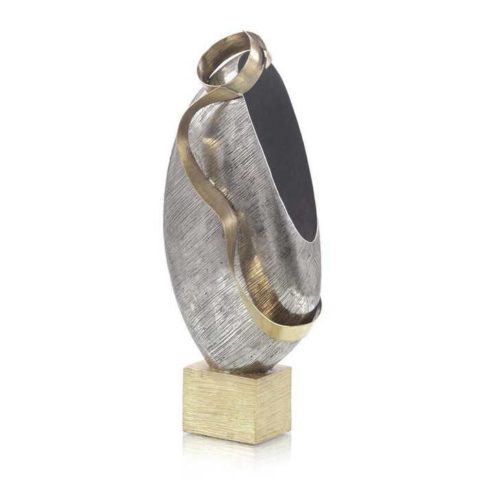 John Richard Floating Vessel of Brass with Antique Nickel I