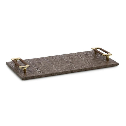 John Richard Tobacco Alligator Leather Tray
