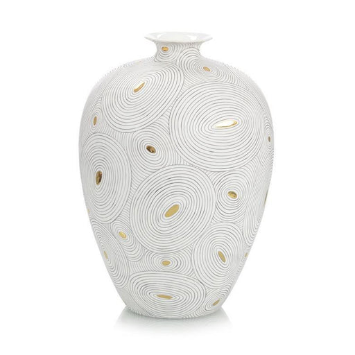 John Richard White Porcelain Vase with Gold