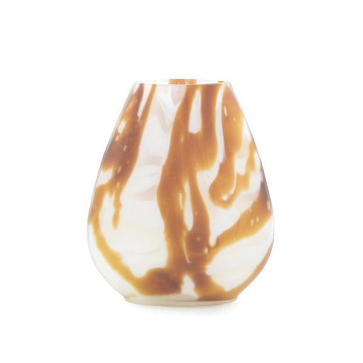 John Richard Caramel and Cream Glass Vase