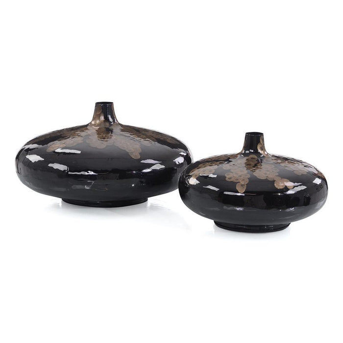John Richard Set of Two Enameled Vases
