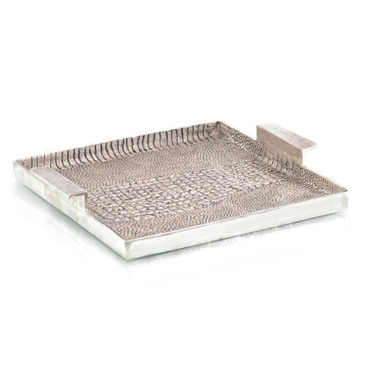 John Richard Alligator Textured Aluminum Tray II