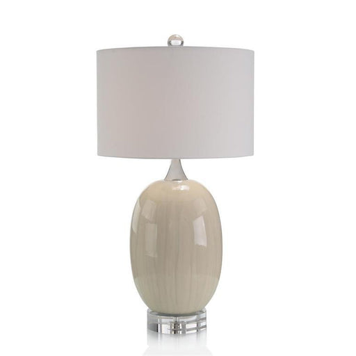 John Richard Ceramic Table Lamp with Crystal Base