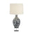 John Richard Webs of Charcoal and White Glass Table Lamp