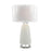 John Richard Waves in White Carved Glass Table Lamp