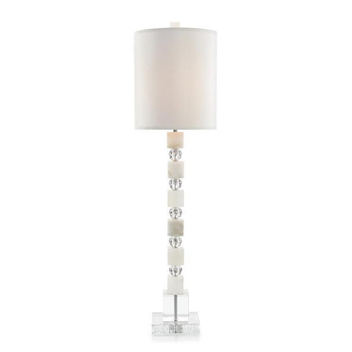 John Richard Alabaster and Glass Stacked Table Lamp I