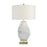 John Richard Wisps of Smoke on White Glass Table Lamp