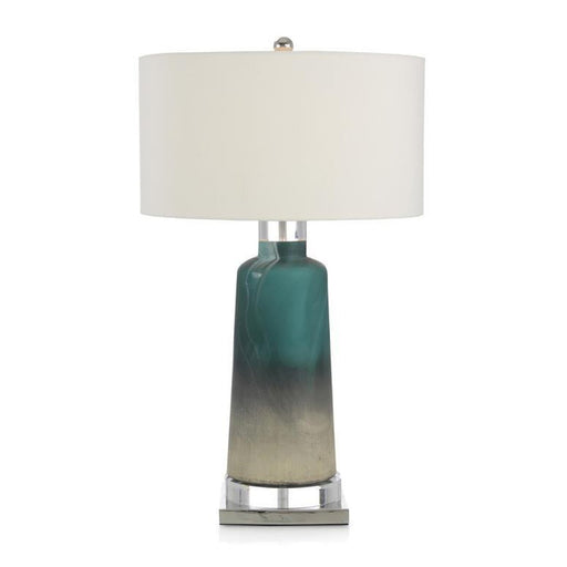 John Richard Cerulean Blue and Cream Table Lamp