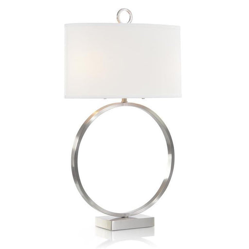 John Richard Brushed Nickel Small Open-Ring Table Lamp