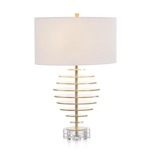 John Richard Acrylic Discs with Gold Leaf Table Lamp