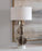 John Richard Three Flowing Wave Spheres Nickel Table Lamp