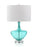 John Richard Turquoise Handblown Art Glass Table Lamp