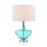 John Richard Turquoise Handblown Art Glass Table Lamp