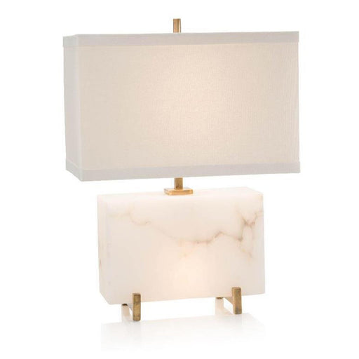 John Richard Alabaster Horizontal Block Table Lamp