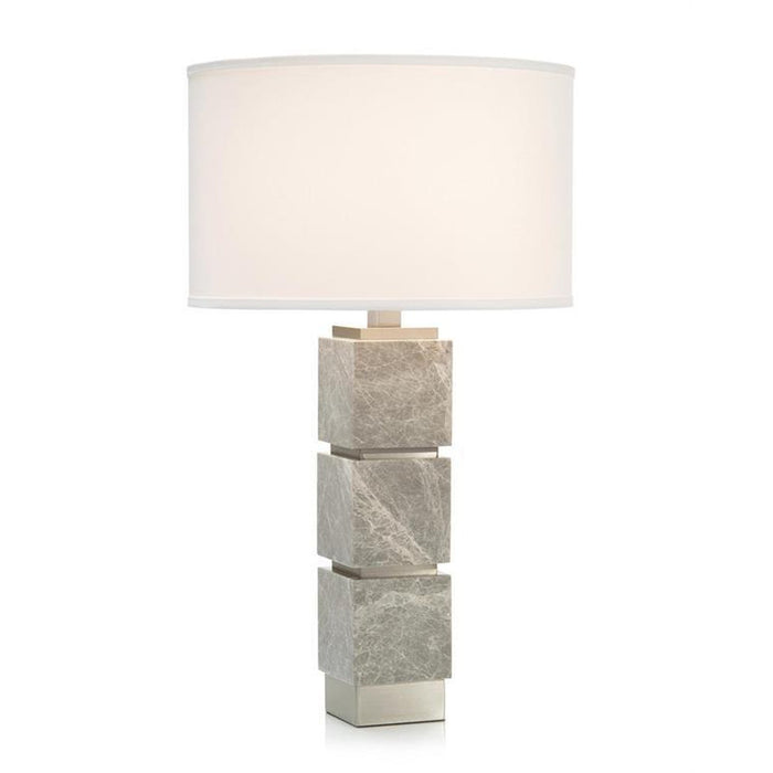 John Richard Gray Stacked Marble Table Lamp