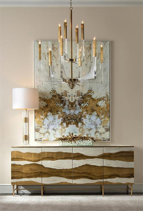 John Richard Brass and Acrylic Console Lamp