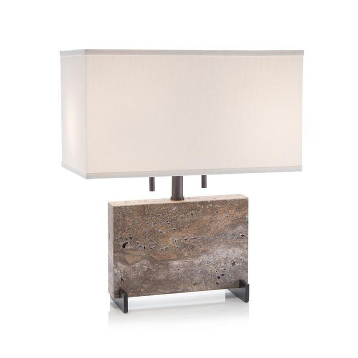 John Richard Layered Stone Block Table Lamp
