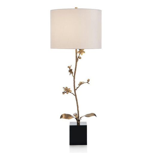 John Richard Brass Orchid Candlestick Buffet Lamp