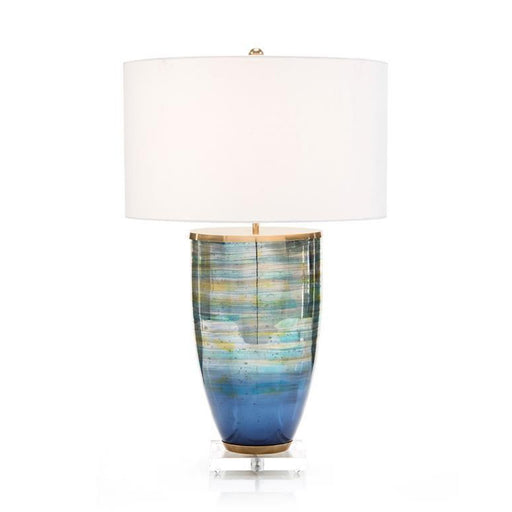John Richard Blue Striated Glass Table Lamp