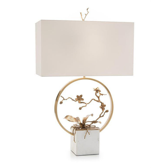 John Richard Antique Brass Orchid Table Lamp