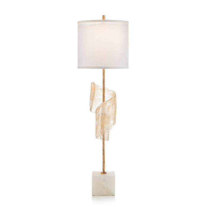 John Richard Furls with Hint of Gold Buffet Lamp