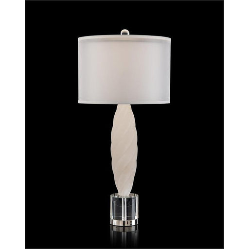 John Richard Alabaster Table Lamp with Crystal Base