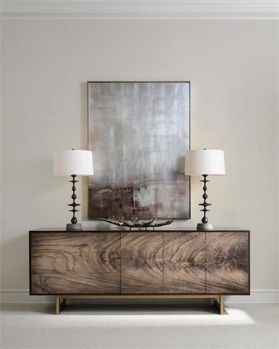 John Richard Matte Black Baluster Table Lamp