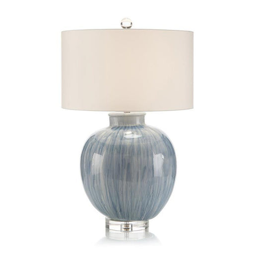 John Richard Ceramic Table Lamp in Rainstorm Blue