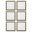 John Richard Set of Six Reverse Shadow Box Accent Mirrors