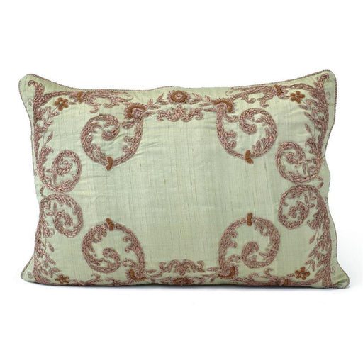 John Richard Celedon Green Silk Pillow