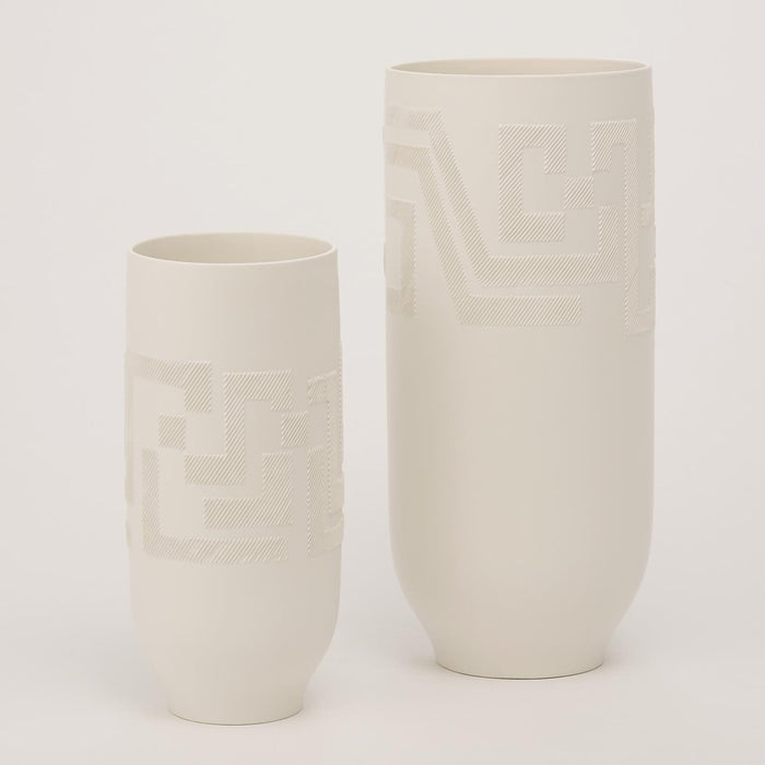 Global Views Chaco Vase-Matte White
