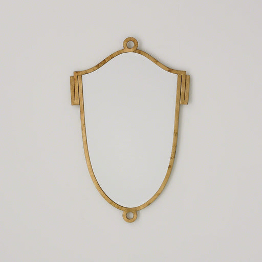 Global Views China Shield Mirror Gold Leaf