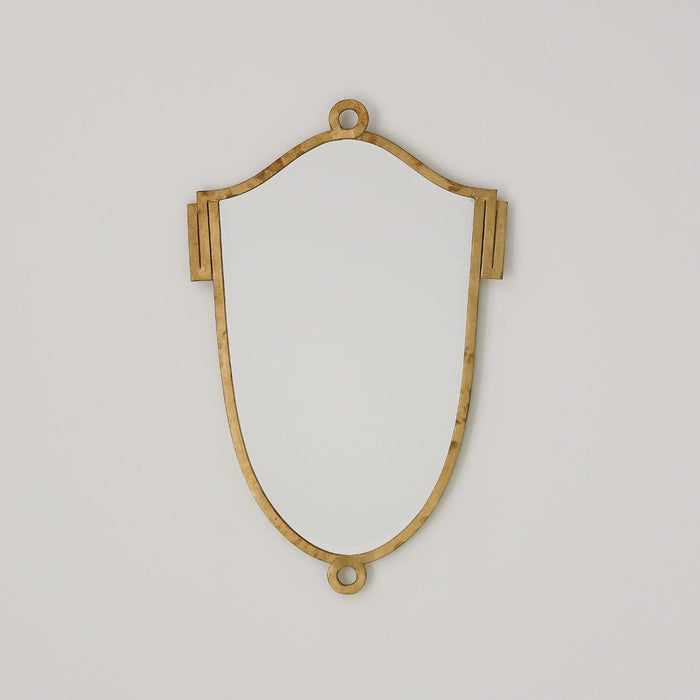 Global Views China Shield Mirror Gold Leaf