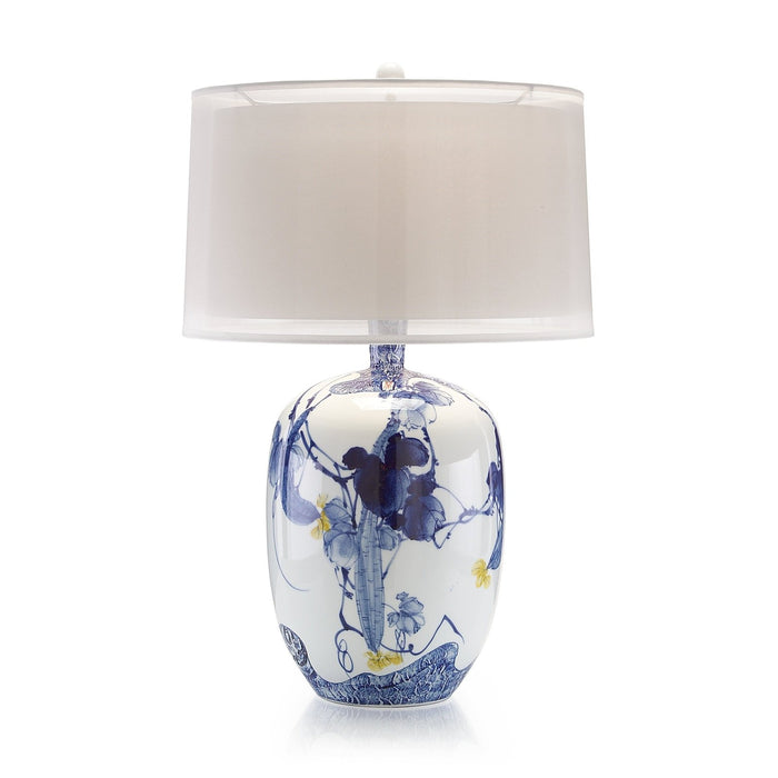John Richard Blue Asian Gardens Table Lamp