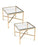 John Richard Double Glass Block Bunching Table