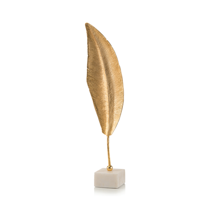 John Richard Gold Leaf on White Marble II