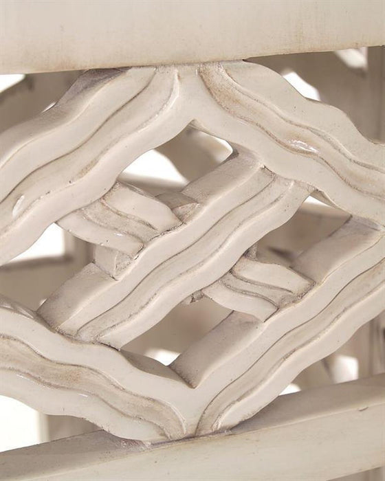 John Richard Travers Accent Table in Glazed White Finish