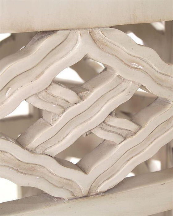 John Richard Travers Accent Table in Glazed White Finish