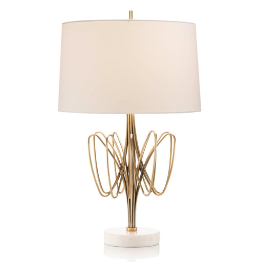 John Richard Twisted Brass Bloom Table Lamp