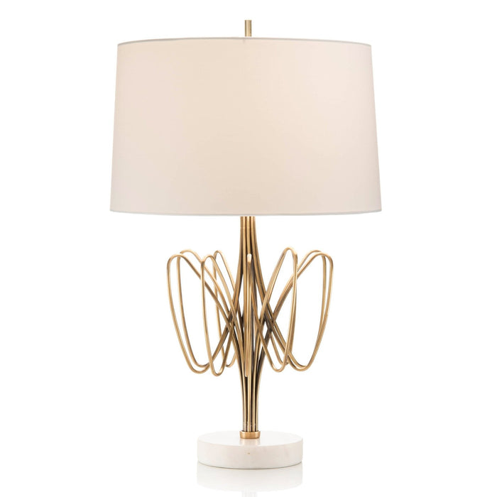 John Richard Twisted Brass Bloom Table Lamp